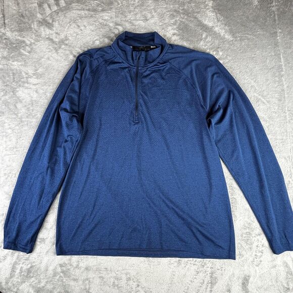 Rhone Pullover Mens 2XL Blue Perforated Half Zip Performance Athletic Shirt - Picture 1 of 13